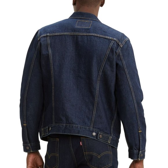 Men's Levi's Trucker Jacket Rinsed Denim Size L Levis - Picture 2 of 9